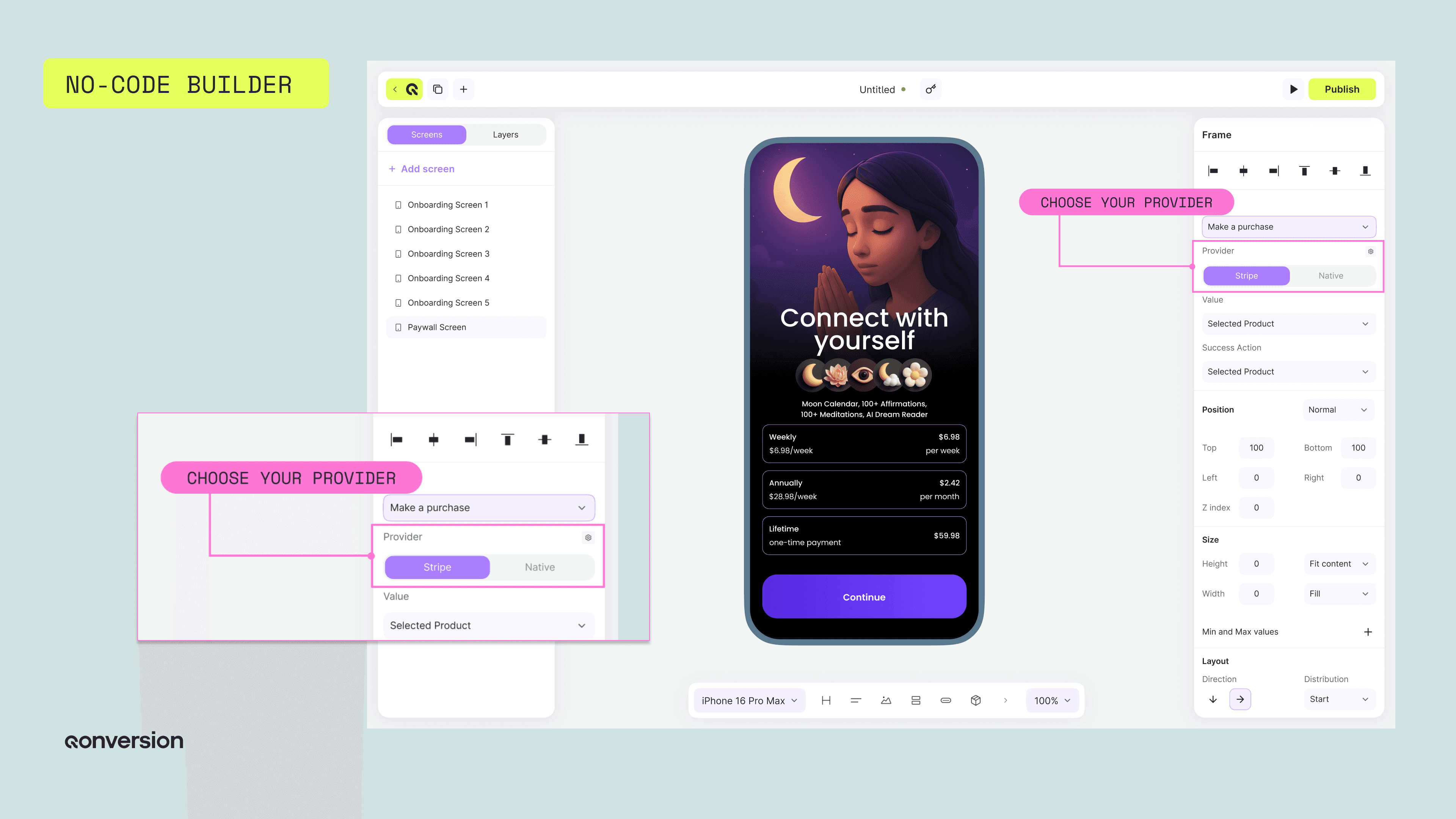 no-code paywall builder