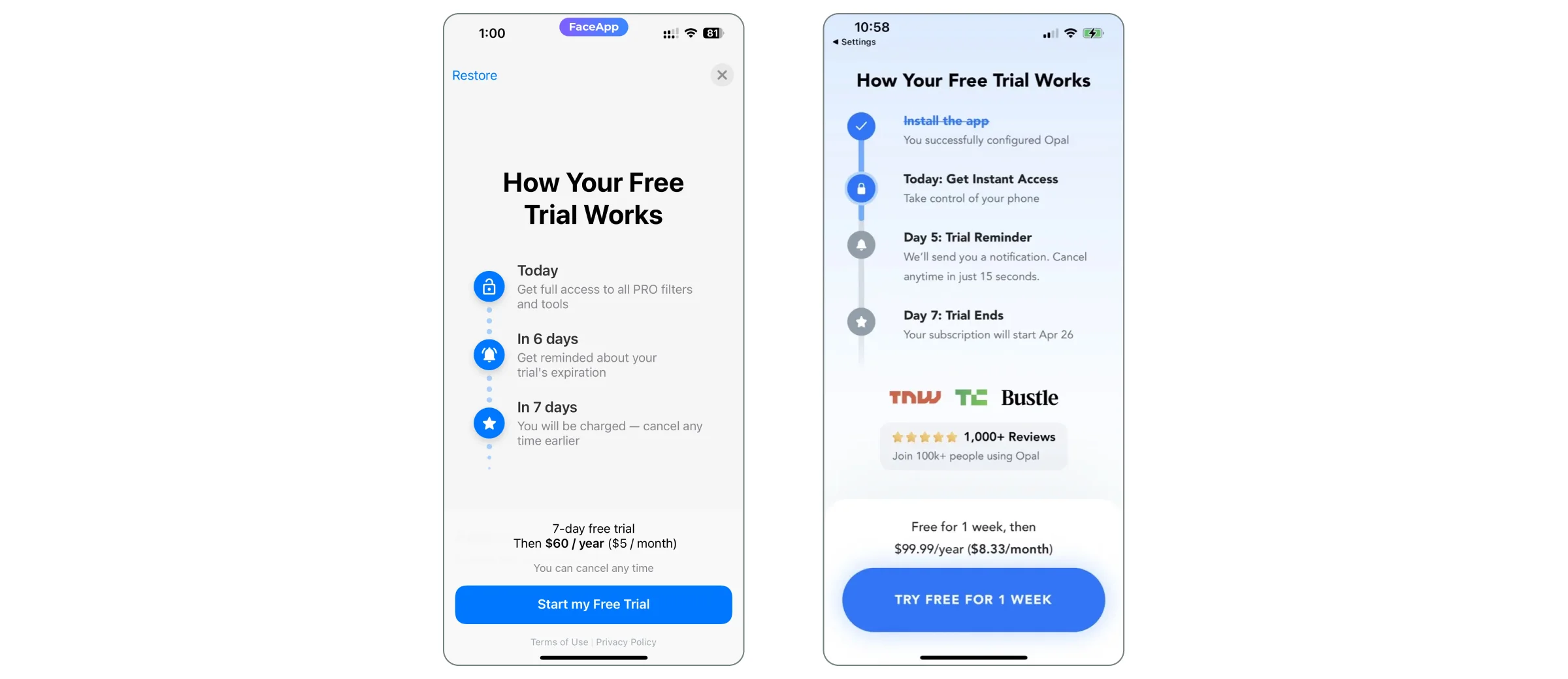 paywall examples with clear pricing